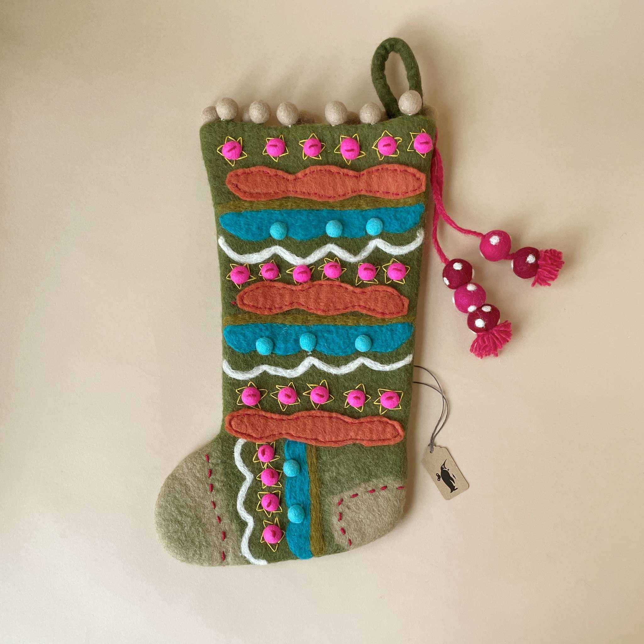 Felted Evergreen Stocking | Spruce