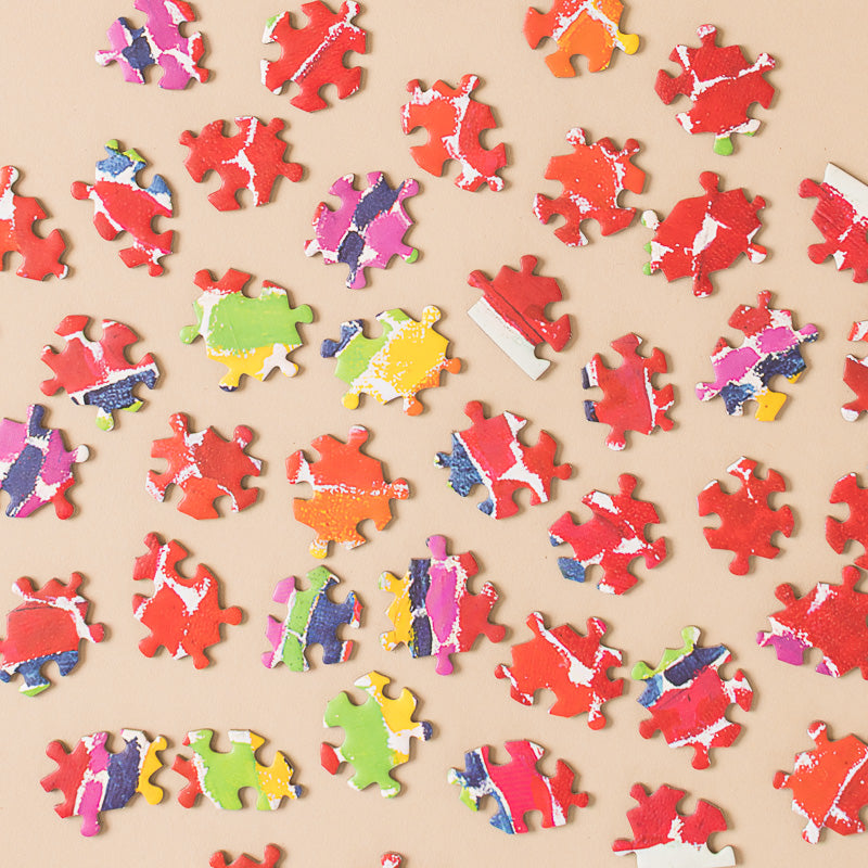 AlmaThomas_Springtime500pcCircularPuzzle example pieces
