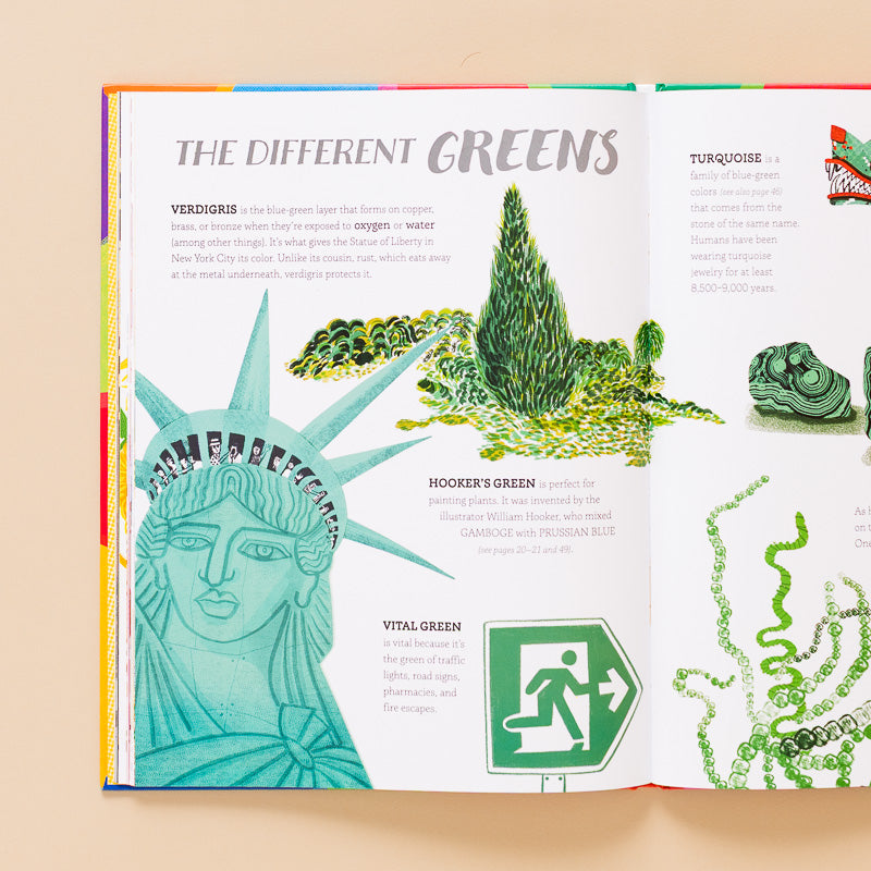 Kaleidoscope_-_Step_into_a_World_of_Color book open page green illustrations