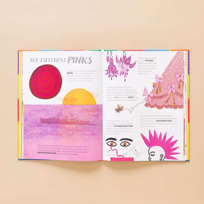Kaleidoscope_-_Step_into_a_World_of_Color book open page pink illustrations