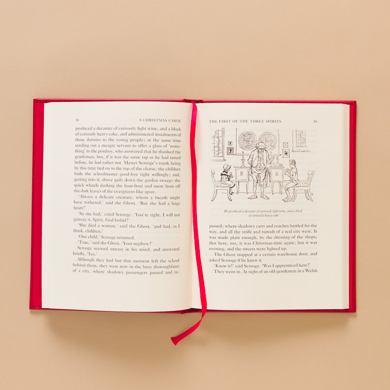 Leather-Bound-A-Christmas-Carol-Book open book