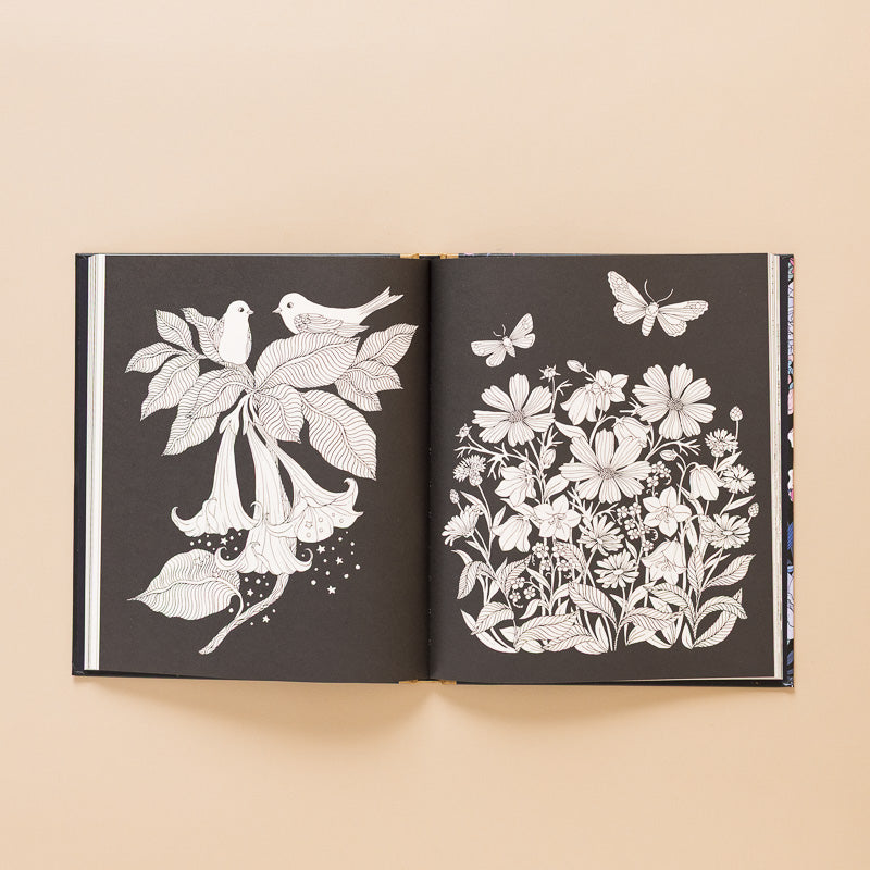 Nightfall_Coloring_Book flowers and birds