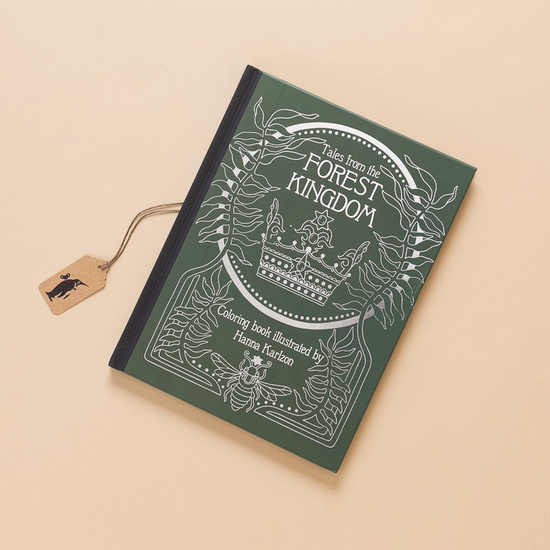 Tales_from_the_Forest_Kingdom_Coloring green cover with crown and bee