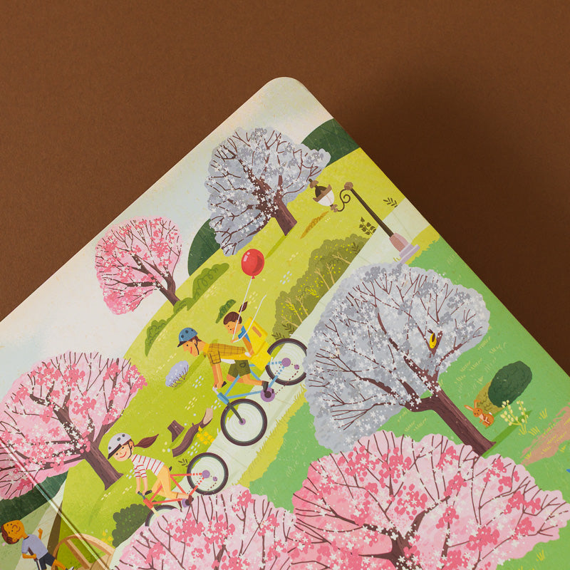 Trees-A-Count-Find-Primer-Board-Book open page to flowering trees