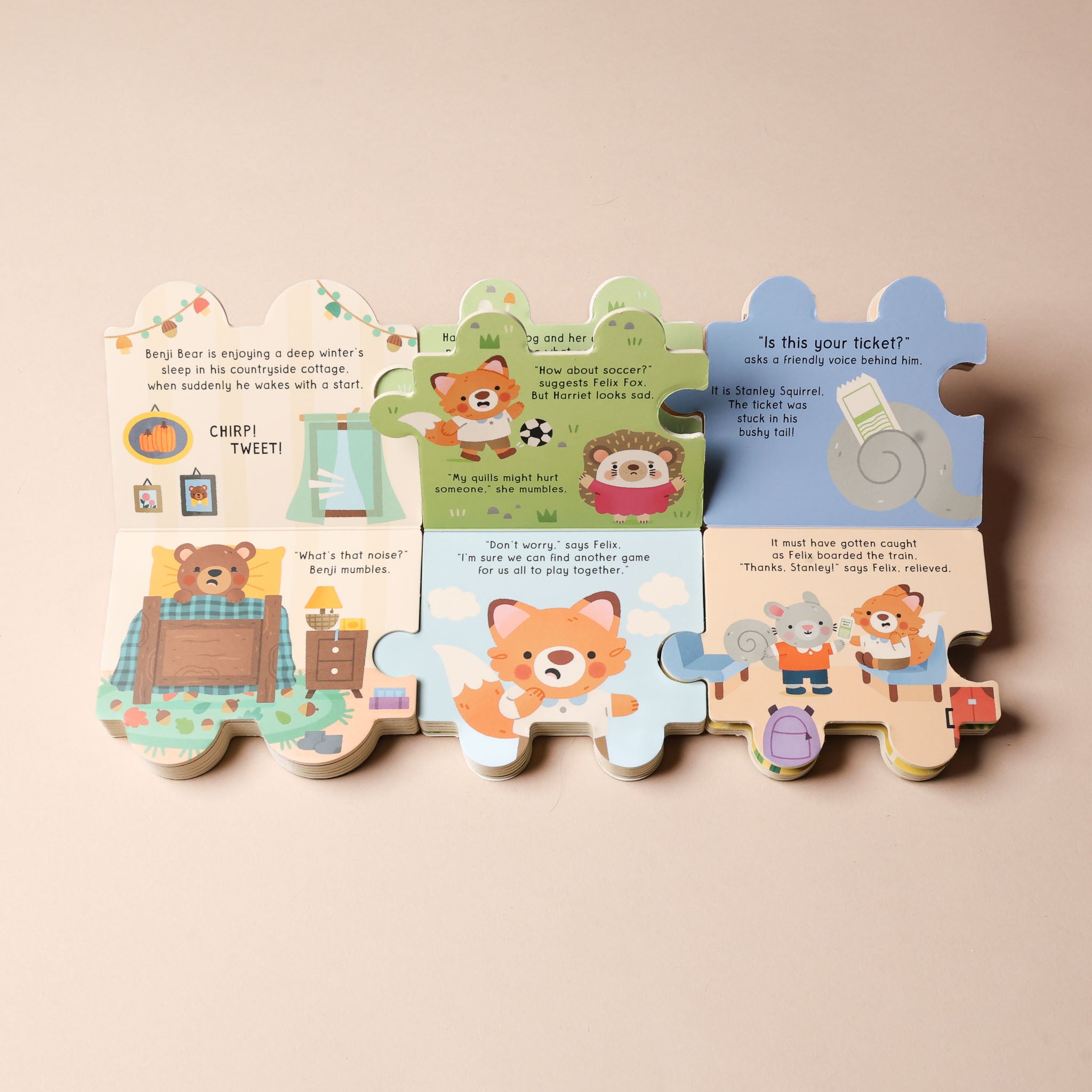 animal-train-activity-box-set-country Children's puzzle with animal characters on a beige background