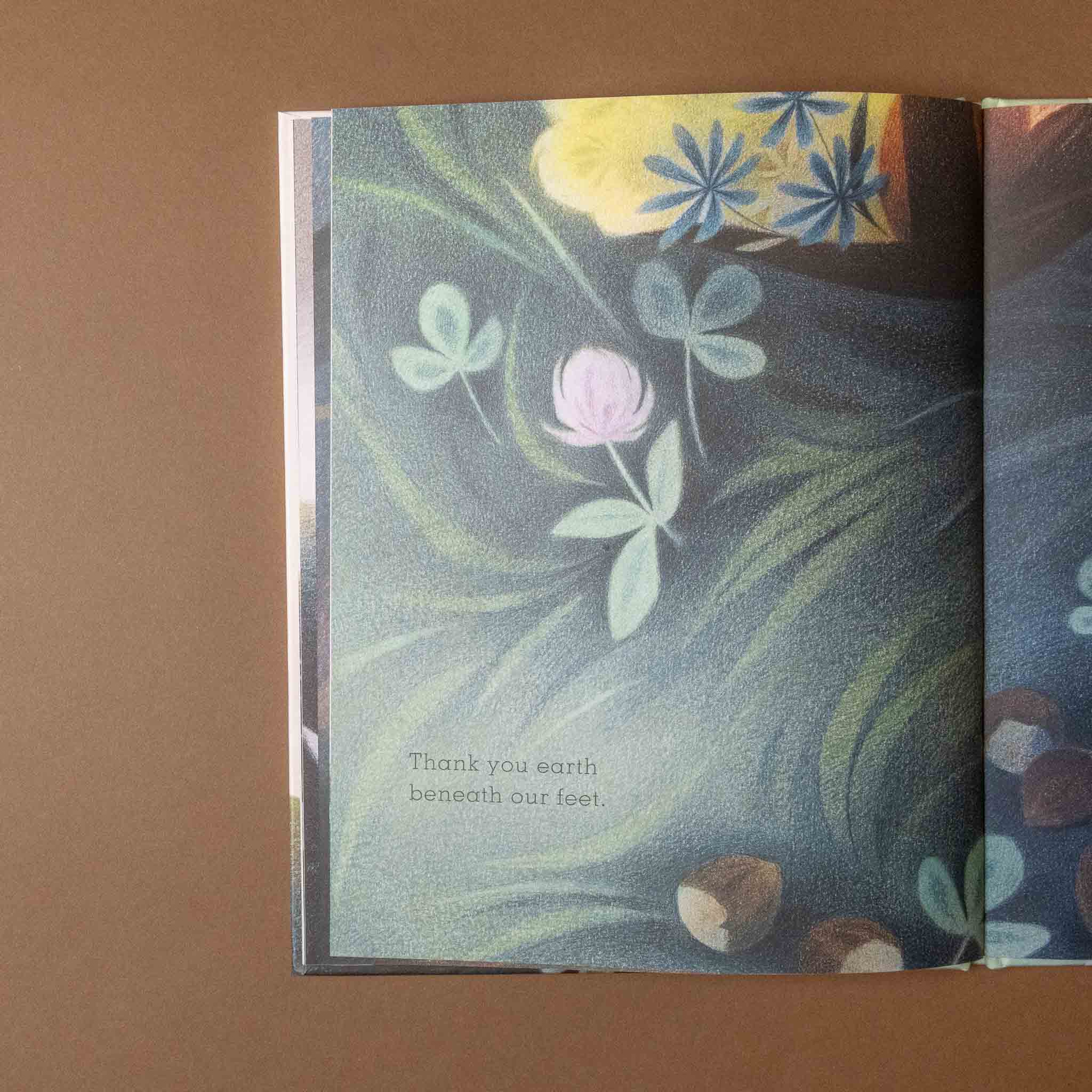 apple-cake-a-gratitude with floral design and text on a brown background