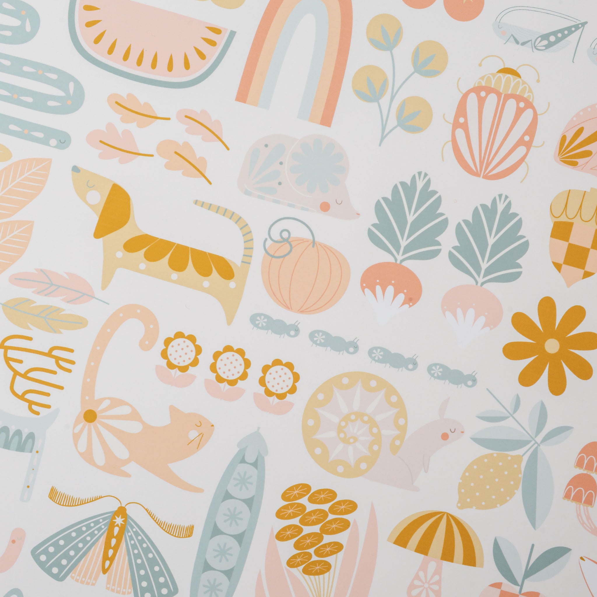 Poster with decorative elements and text on a beige background