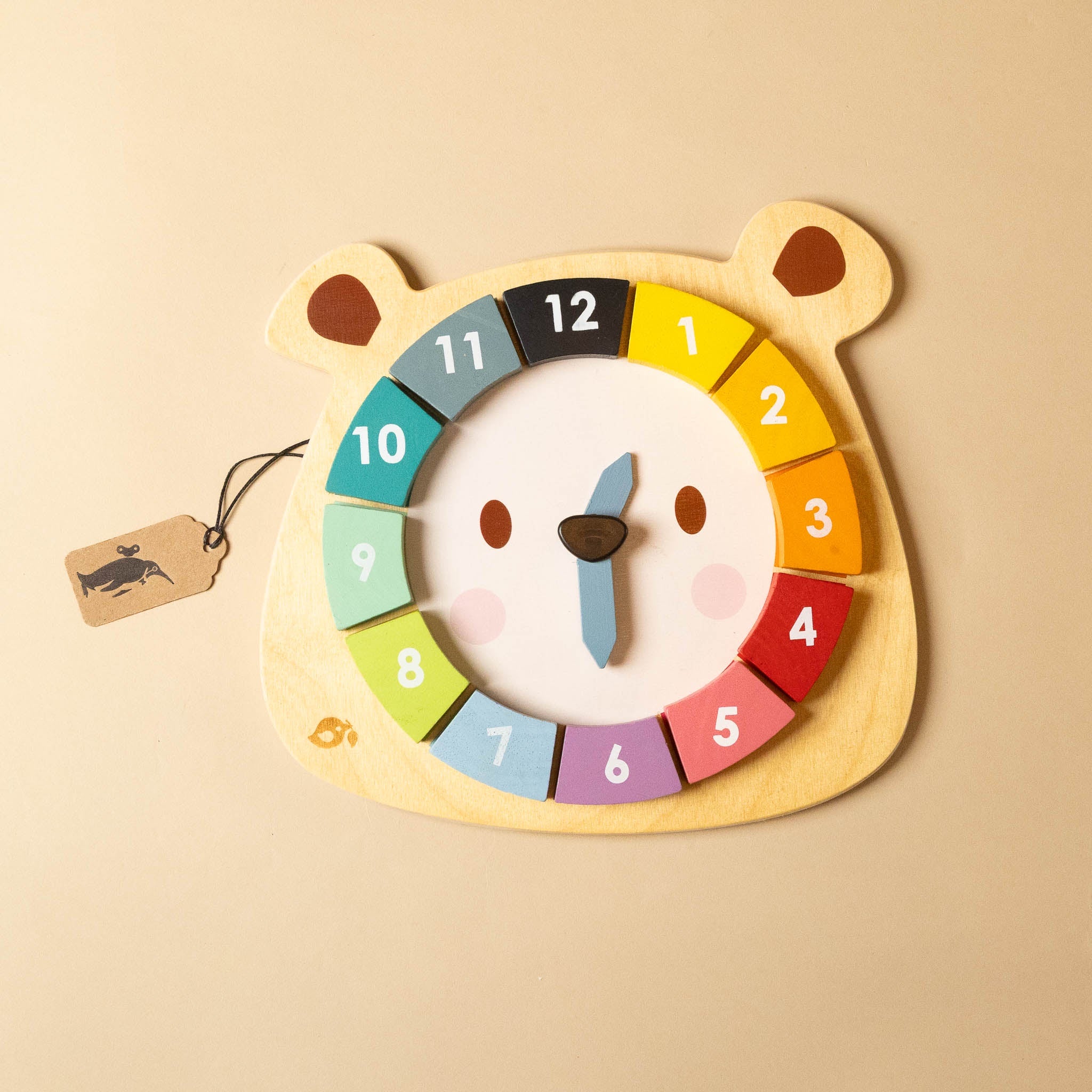 Bear's Wooden Color Clock
