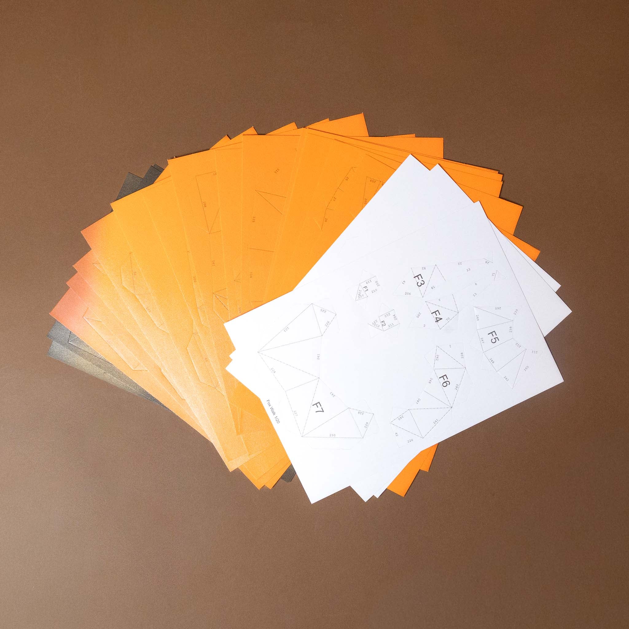 build-your-own-3-d-origami-fox-model-kit-standing sheets