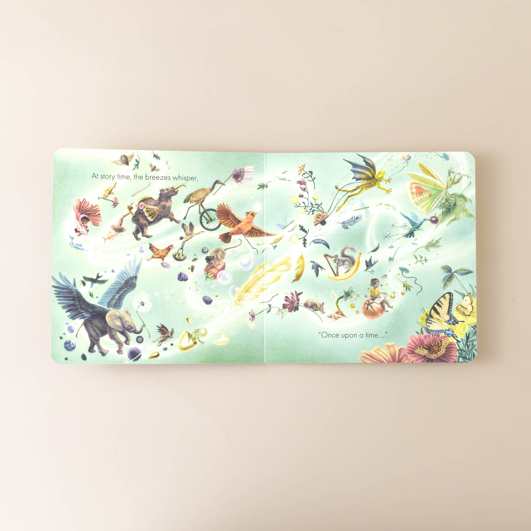 butterfly-goes-to-school-book-interior-page-with-a-swirl-of-flying-animals