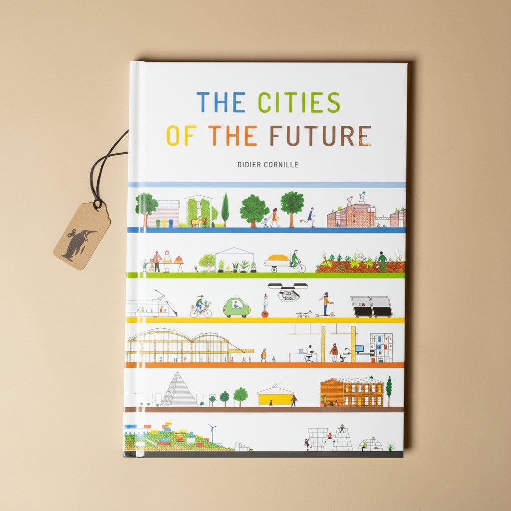 cities-of-the-future-book-cover-with-illustration-of-various-cityscapes