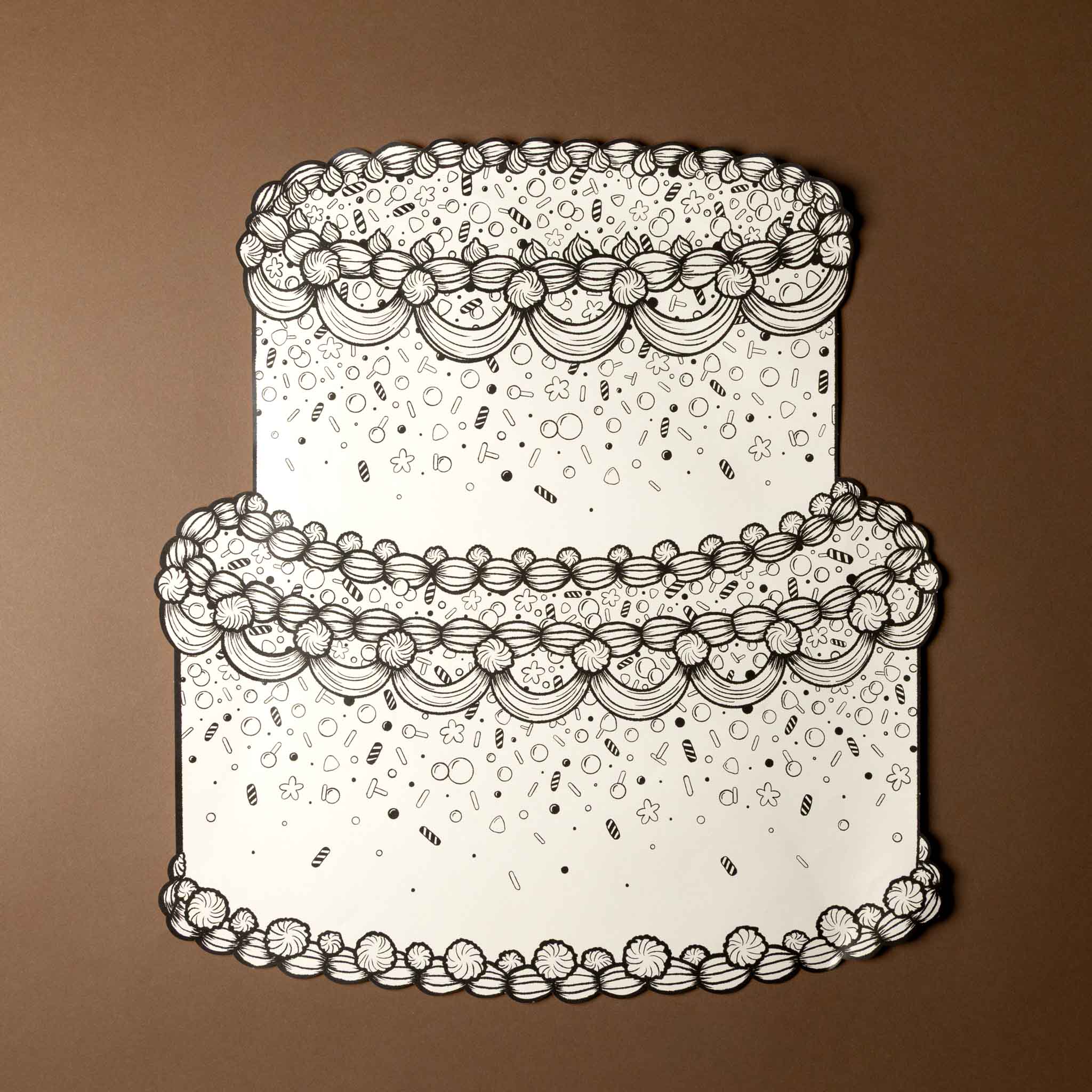 Color Your Own Birthday Cake Placemat Set