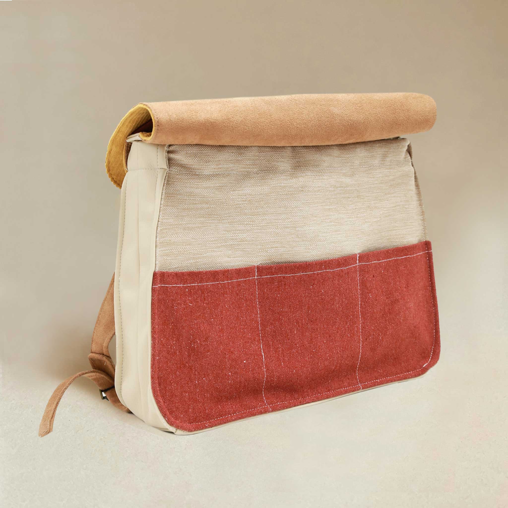 Corduroy Messenger Backpack | Lion Cub