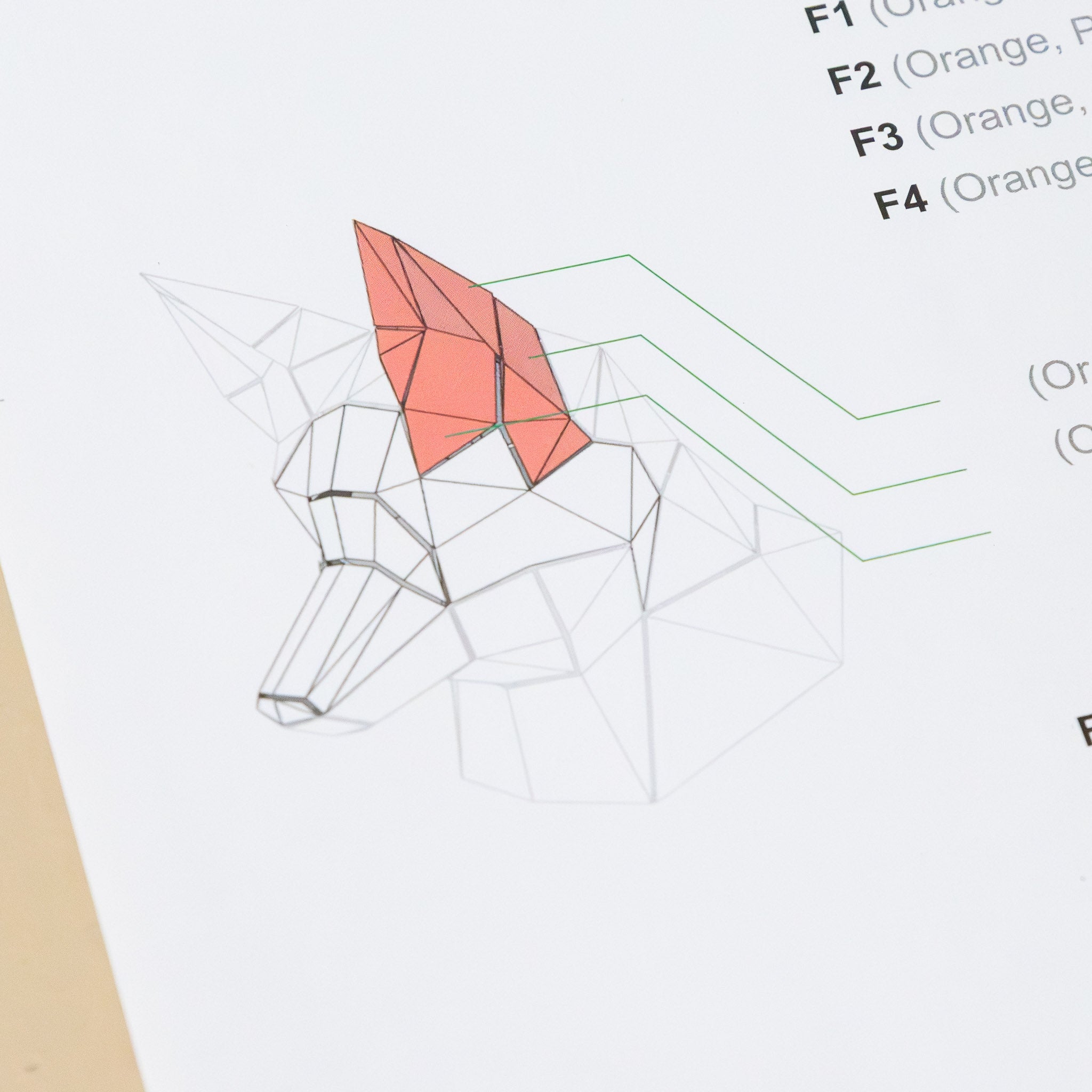 create-your-own-orange-and-white-3-d-origami-fox-model-kit-bend-illustration