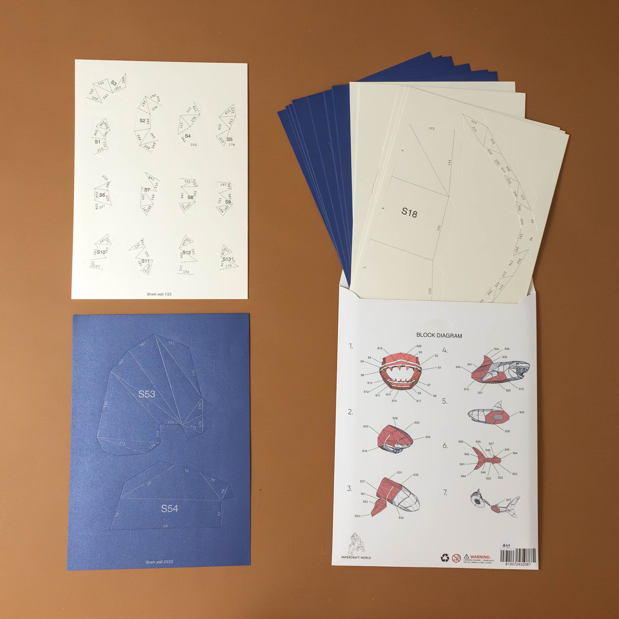 create-your-own-3-d-origami-shark-wall-art-kit-pieces-and-instructions