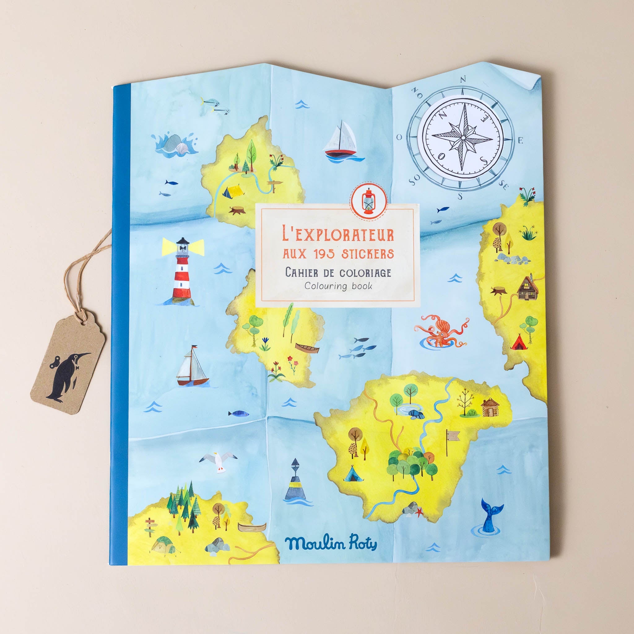 explore-the-world-coloring-and-sticker-book-cover-with-map-of-lands-animals-and-compass