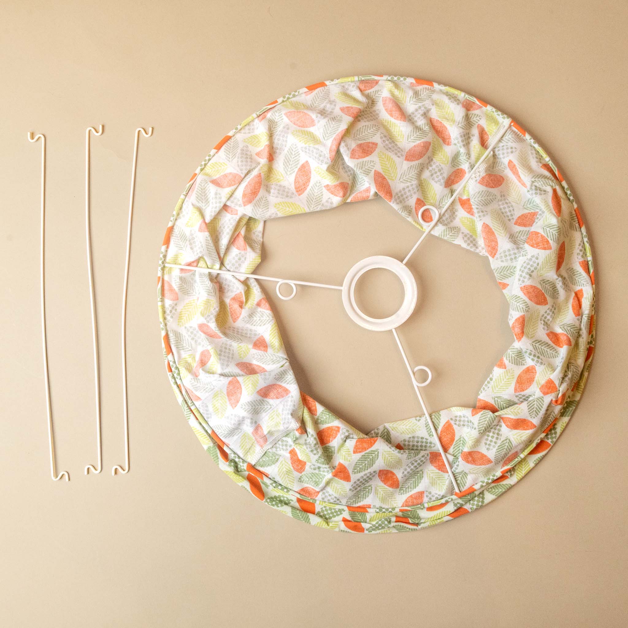 Fabric Lantern | Herringbone Leaf
