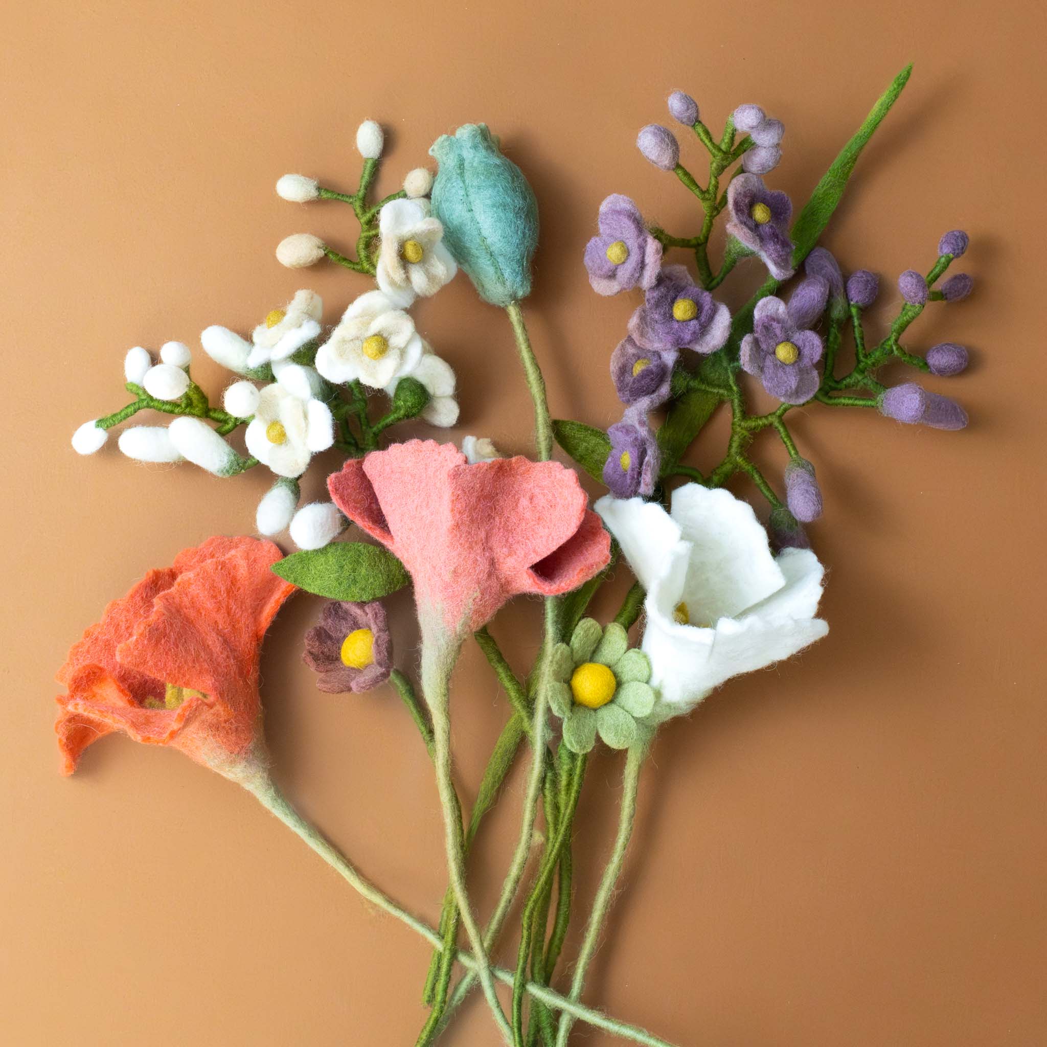 Felt Poppy Flower | Raspberry