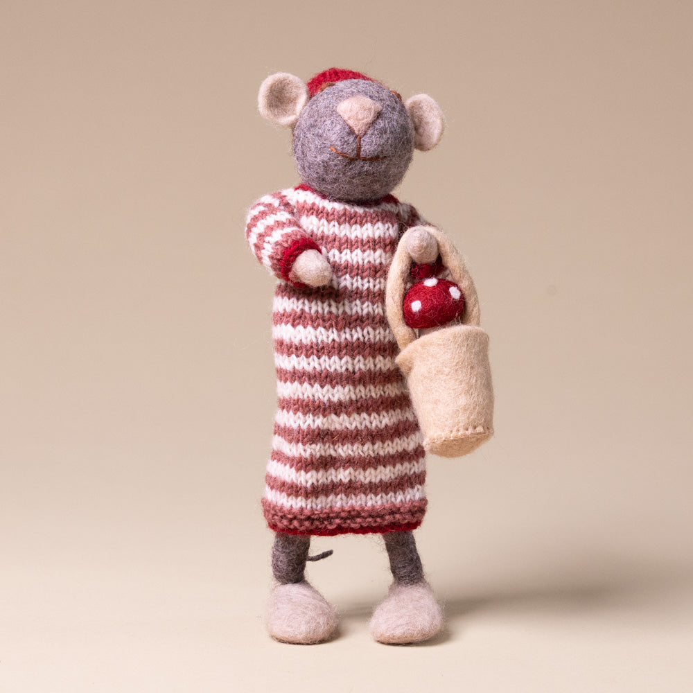 felted-grey-mouse-red-stripe-sweater-dress-and-mushroom-bucket