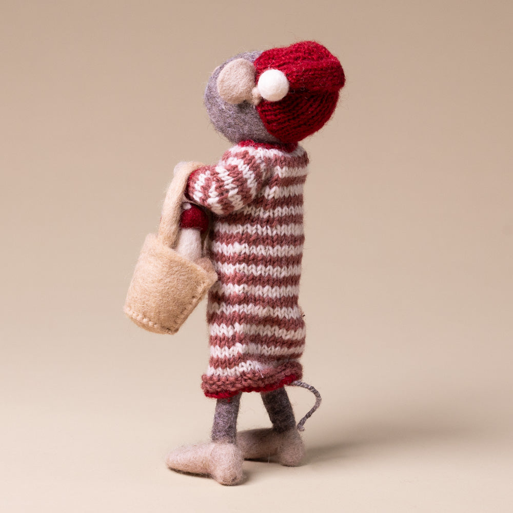 felted-grey-mouse-red-stripe-sweater-dress-and-mushroom-bucket-back-and-tail