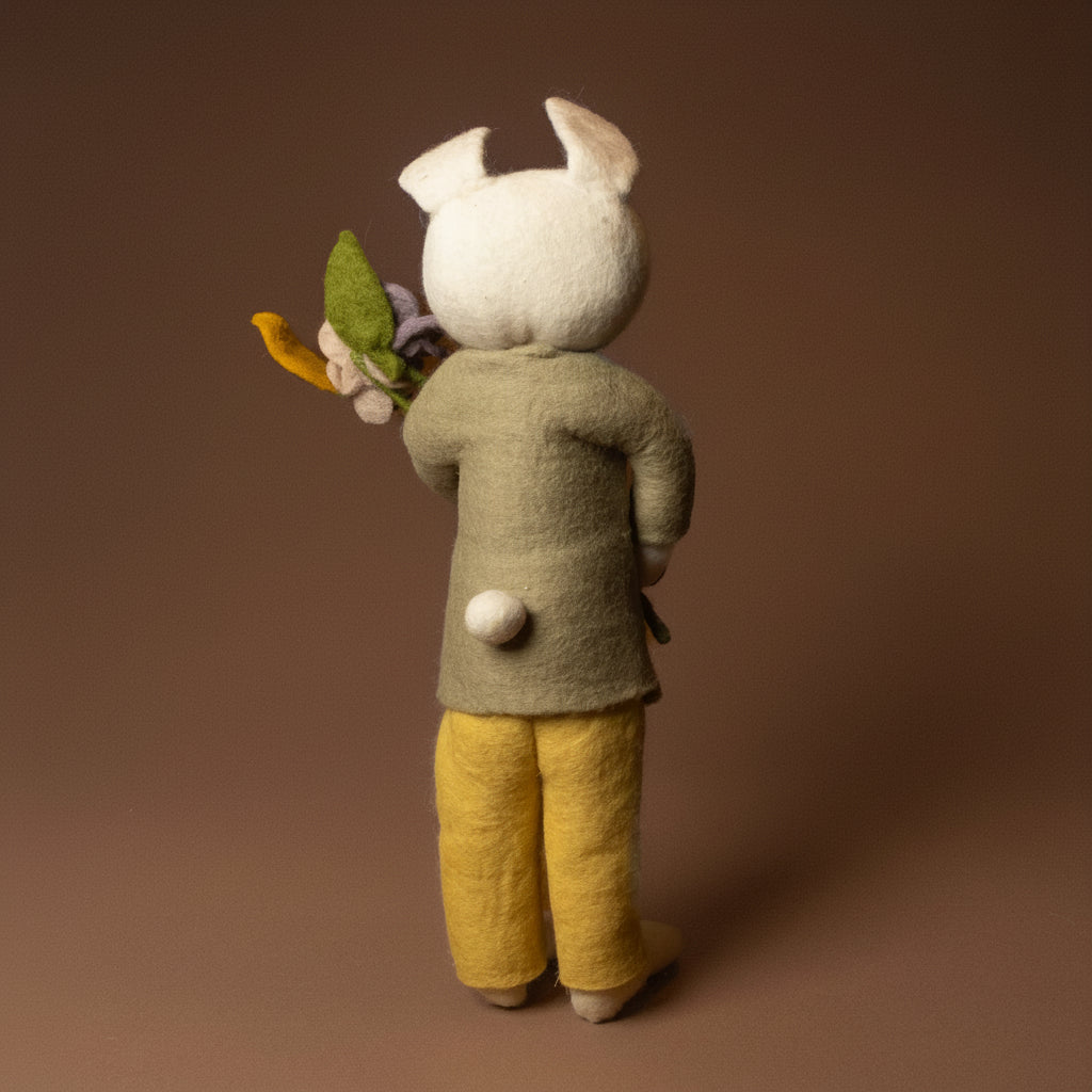 felted-jumbo-white-rabbit-mint-shirt-with-flower-bouquet