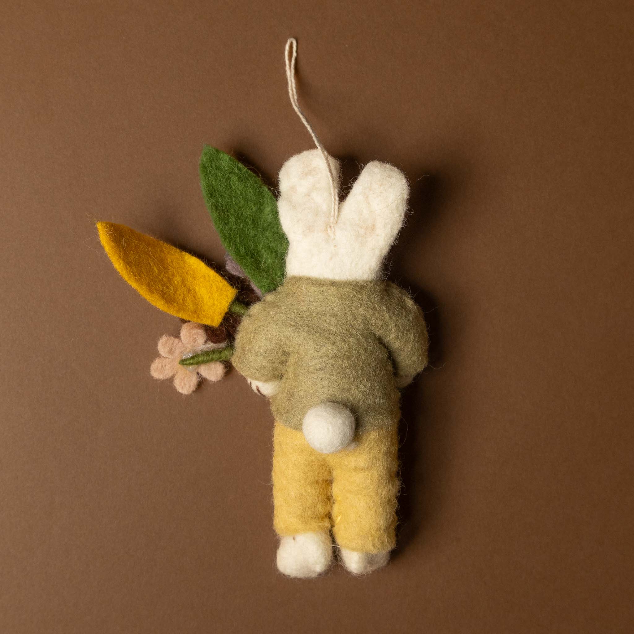 felted-white-rabbit-ornament-mint-shirt-with-flower-bouquet