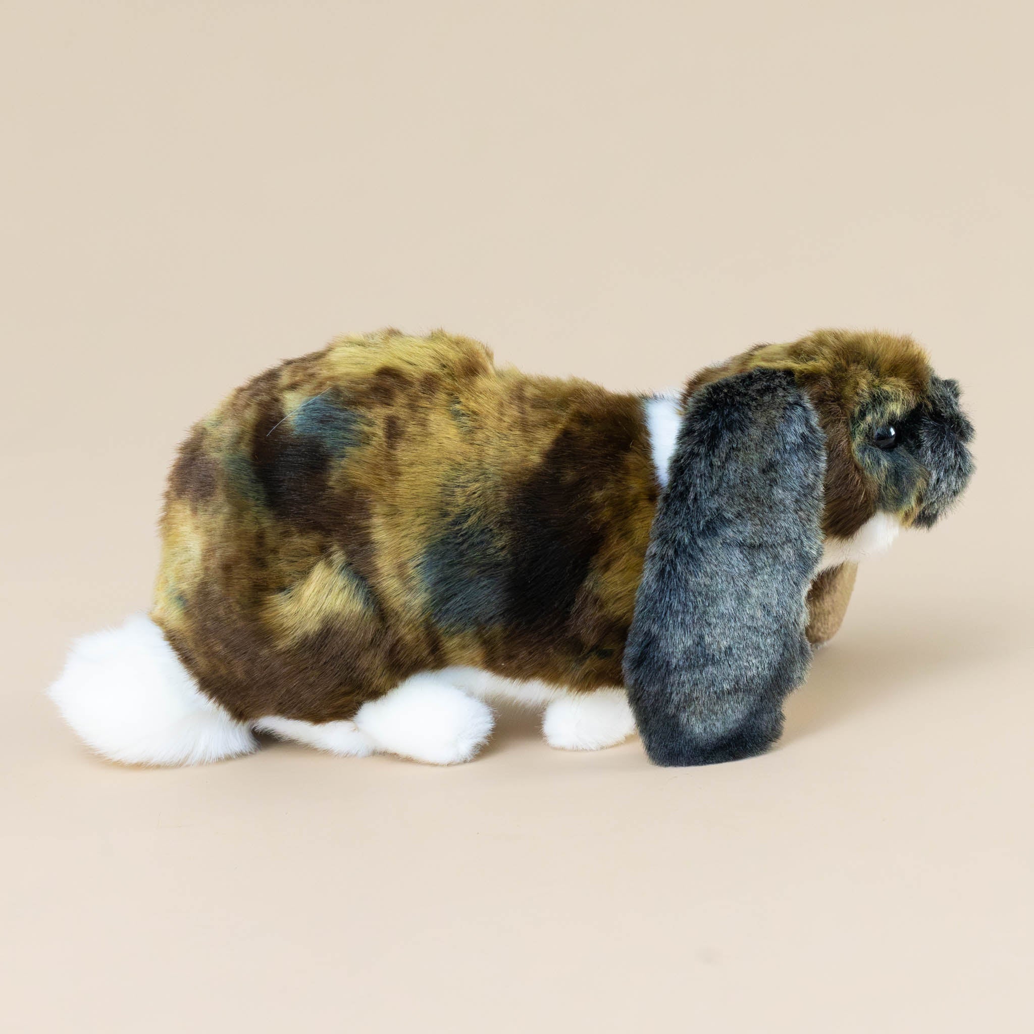 german-lop-ear-rabbit-large-brown-grey-white-stuffed-animal-side-view-of-tail-and-ears