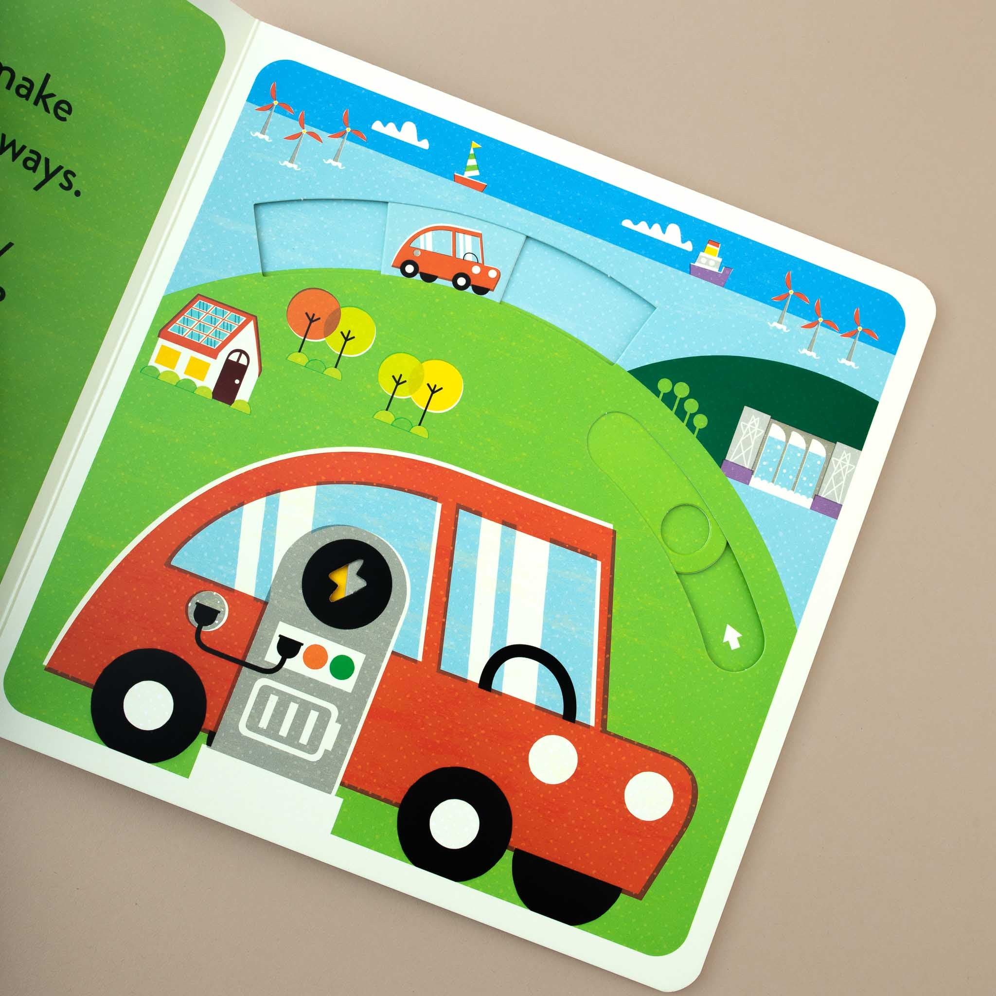 Electric Car Illiustration from Go Green! My First Pull-the-Tab Eco Book