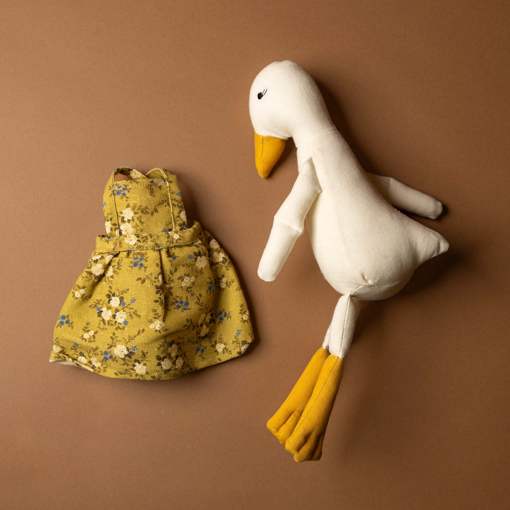 gold-meadow-goose-stuffed-animal-and-dress-separate