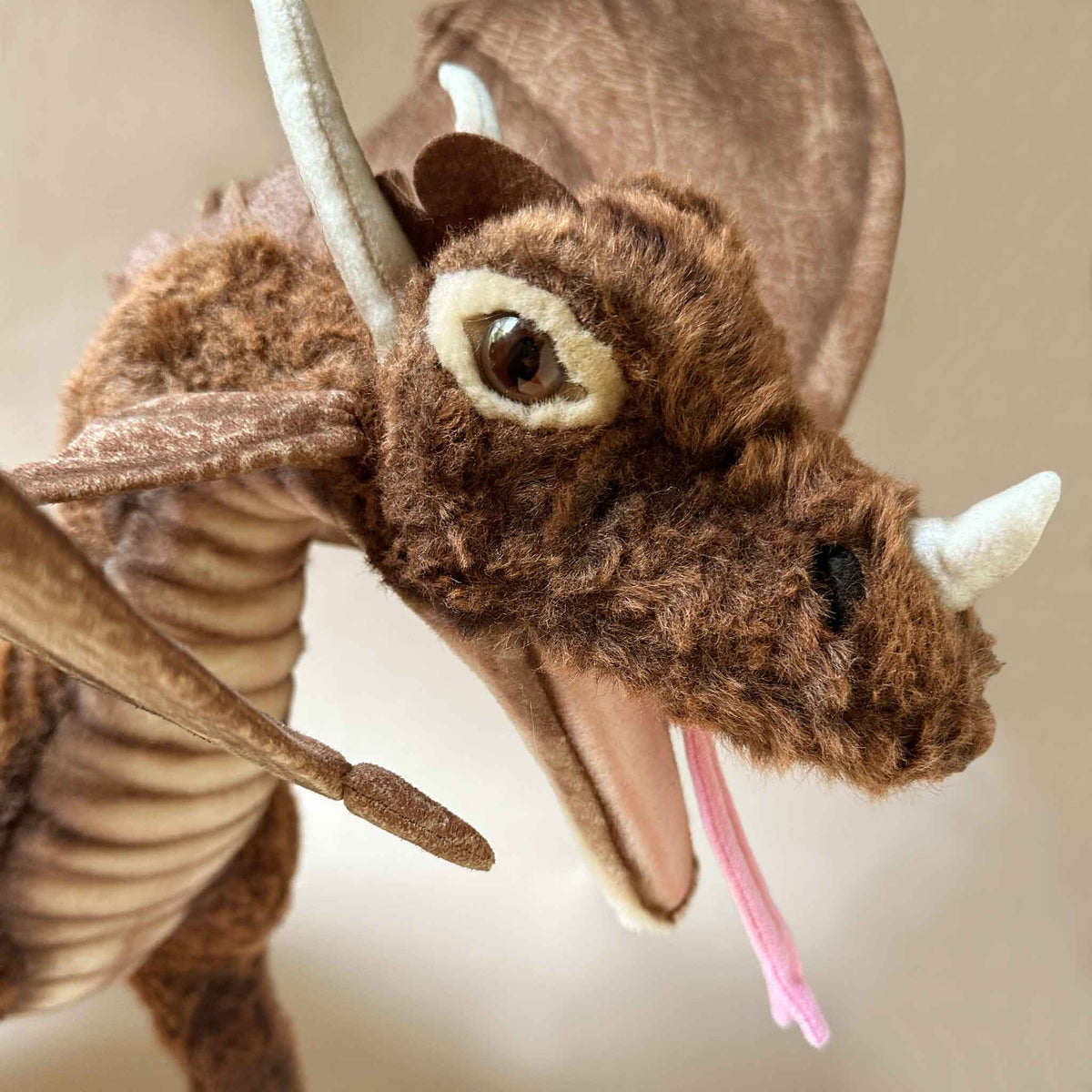 Detail of the head of Great Winged Chestnut Dragon