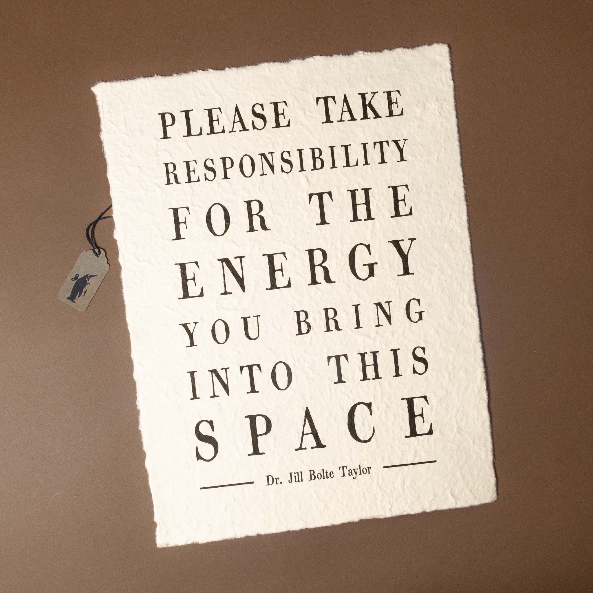 Motivational poster with text on a brown background