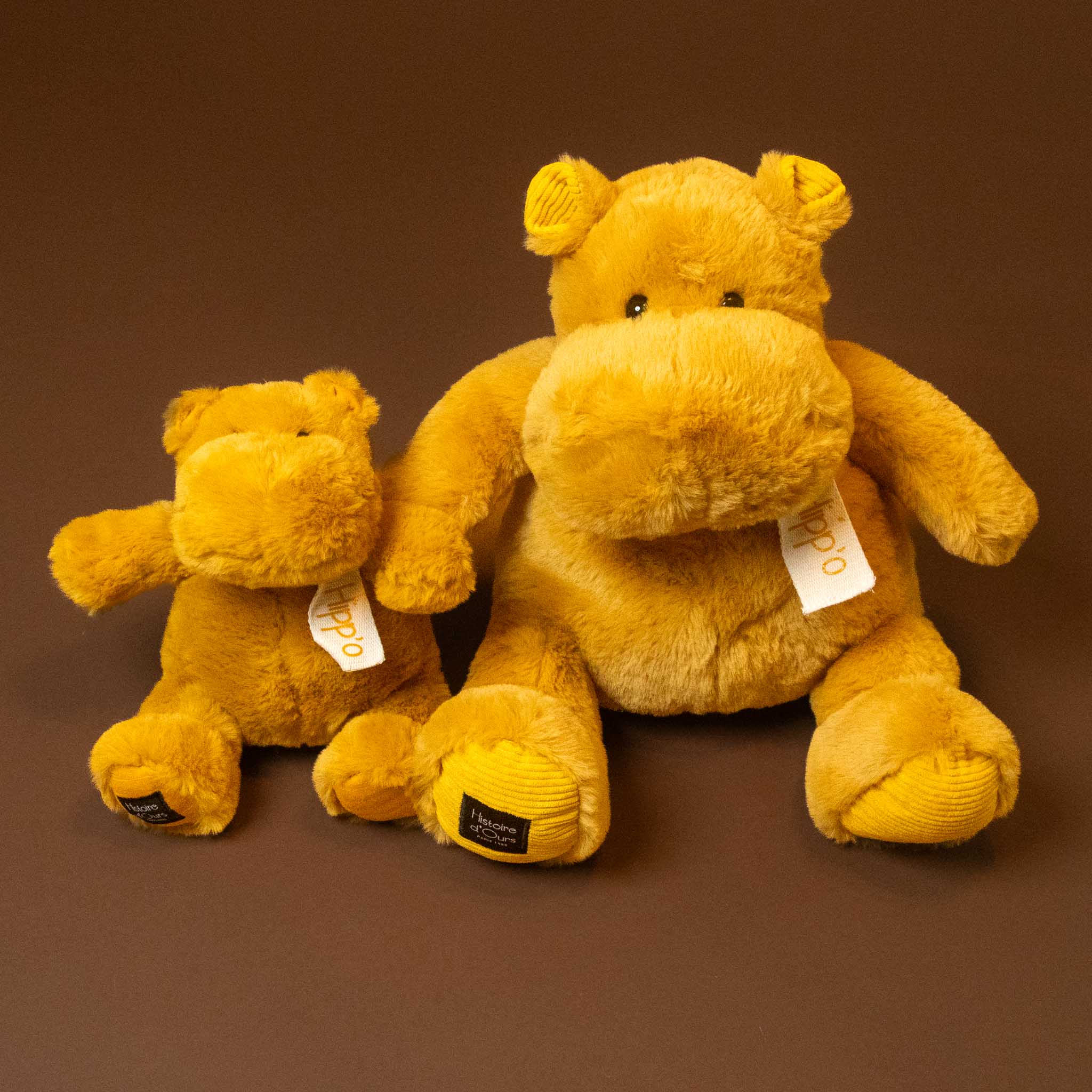 hip-hippo-ochre-petit grand stuffed -animal