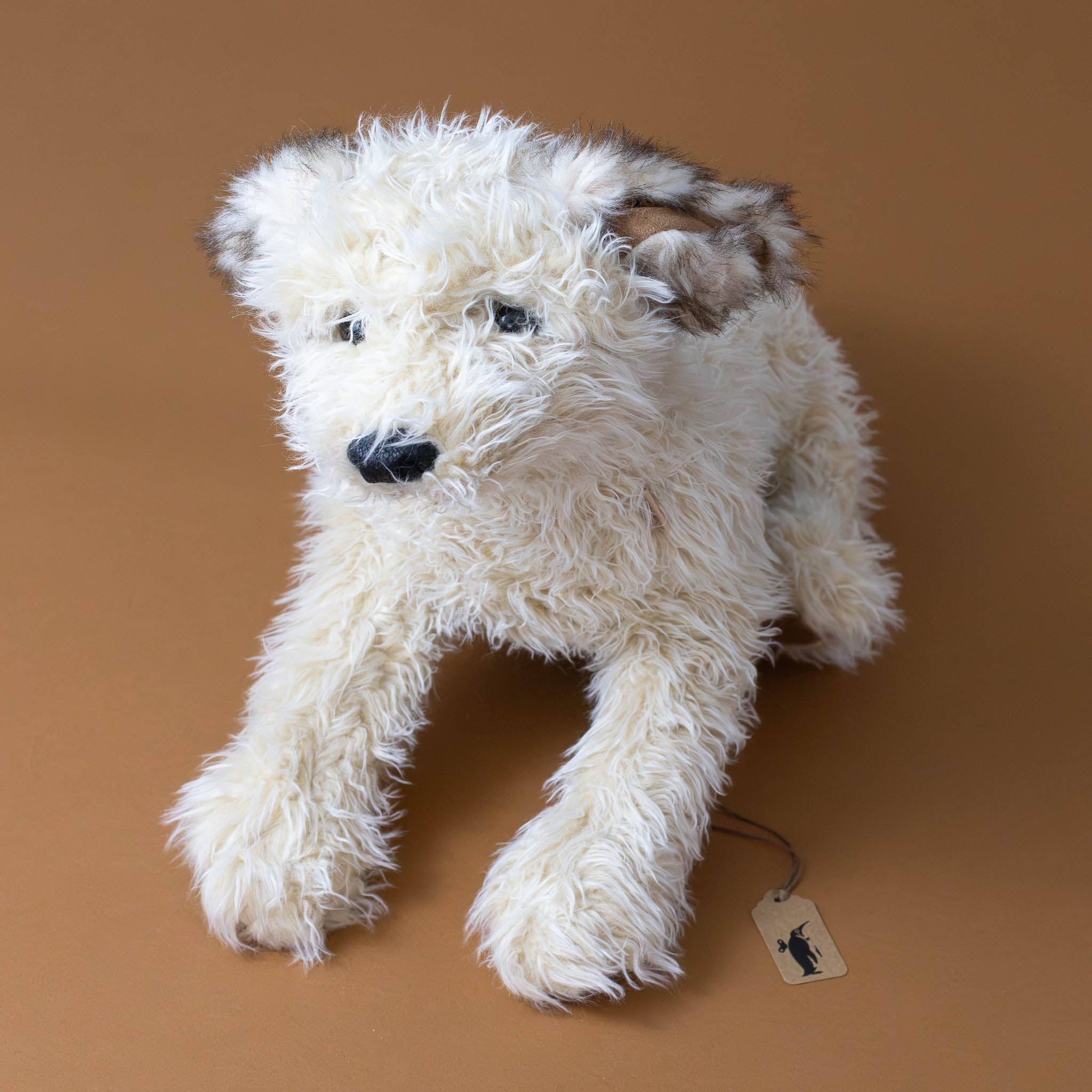 cream-labradoodle-hand-puppet-sitting