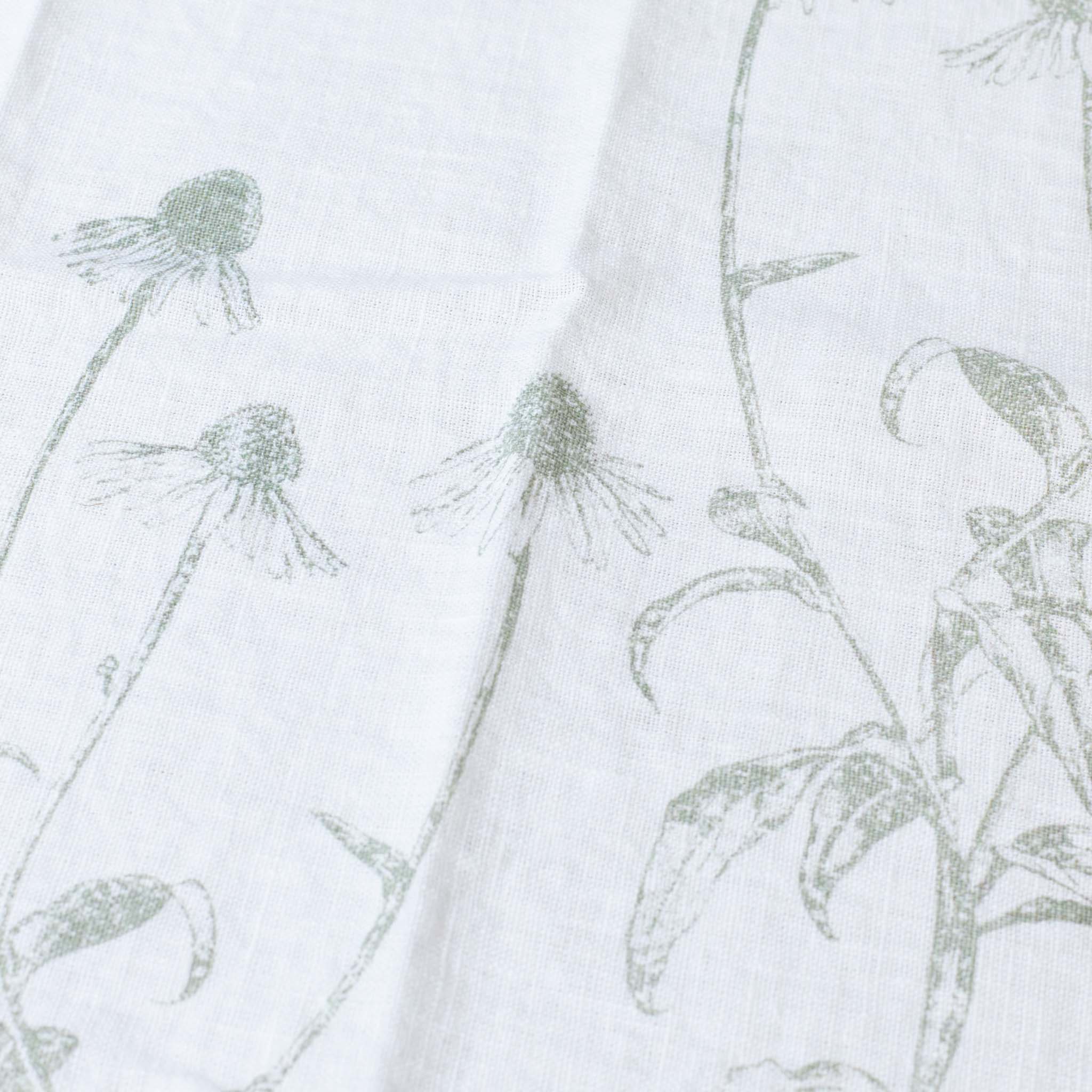 linen-tea-towel-coneflower-green-detail