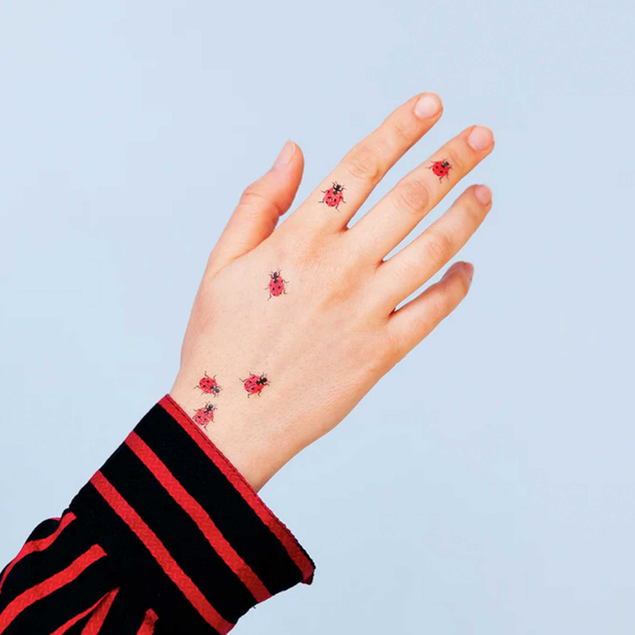 Little Ladybugs Temporary Tattoo Pair