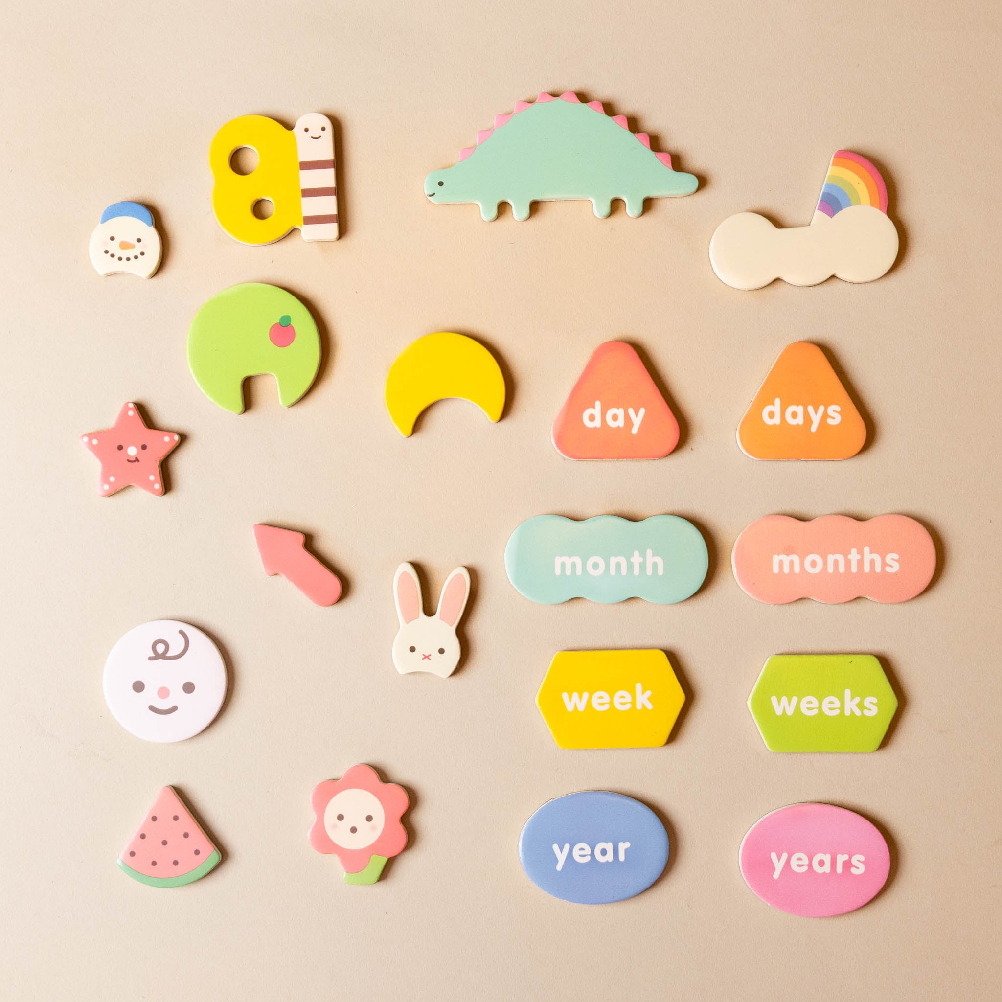 Colorful educational baby milestone magnetic-numbers-play