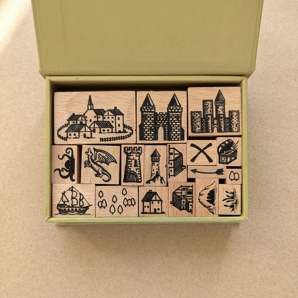 map-mamap-making-kit-castle-edition lord of maps stamps