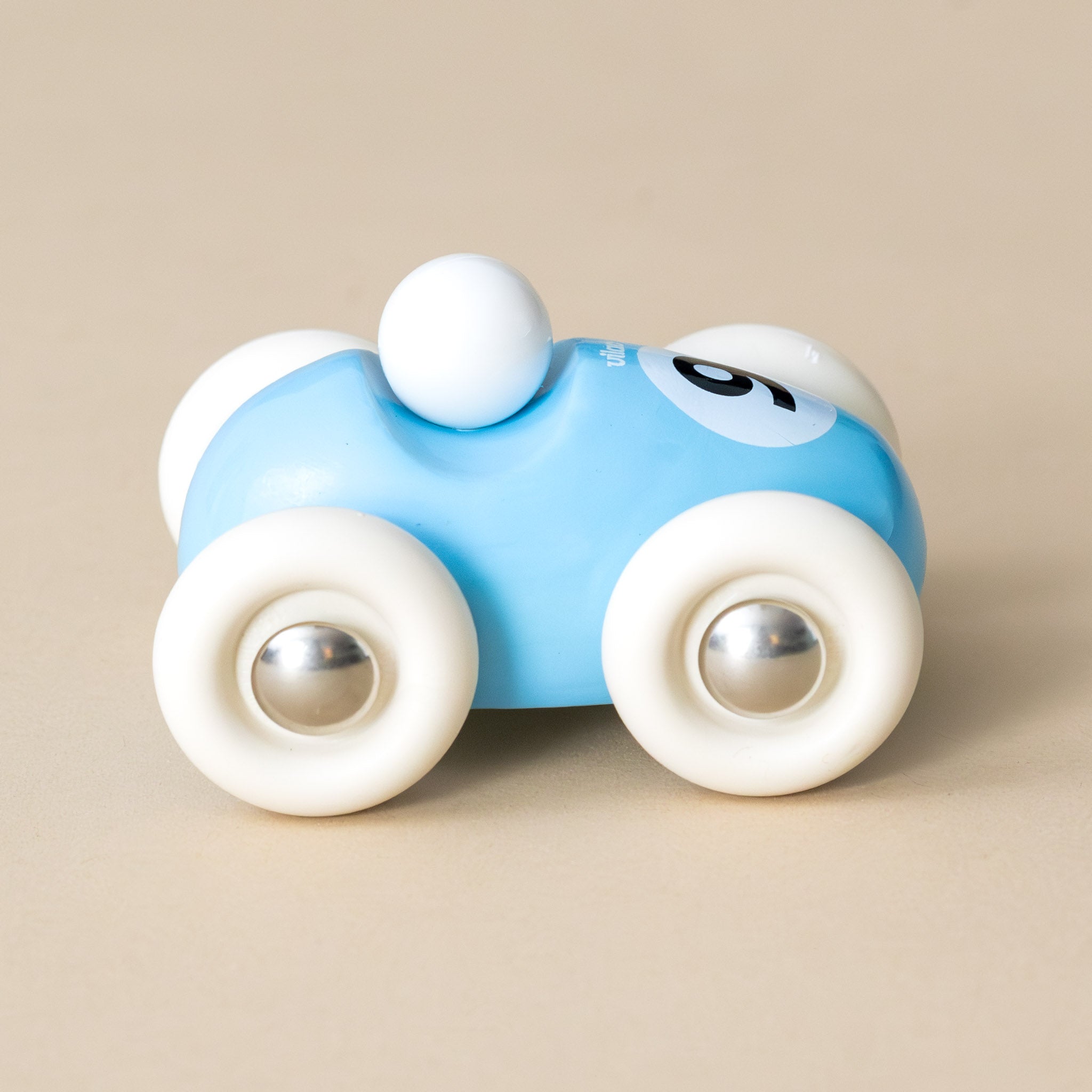 miniature-wooden-roadster-sky-blue-white-wheels-number-9-side