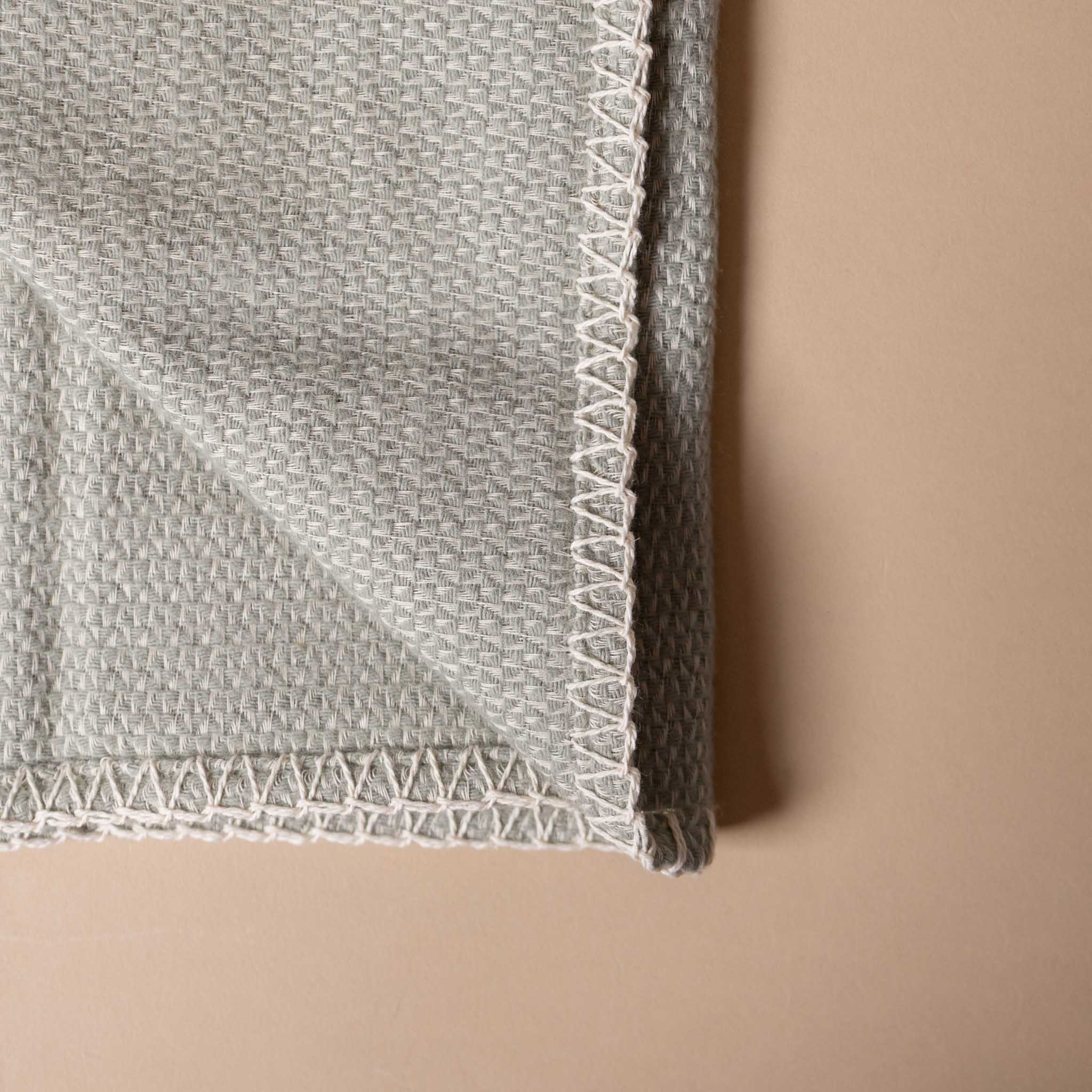 Organic Cotton Stitch Blanket | Sage
