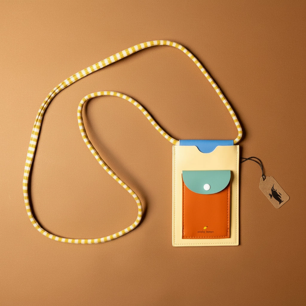 recycled-wonders-phone-pouch-sandy-beach-with-yellow-striped-strap