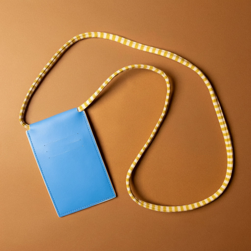 recycled-wonders-phone-pouch-sandy-beach-with-yellow-striped-strap-back