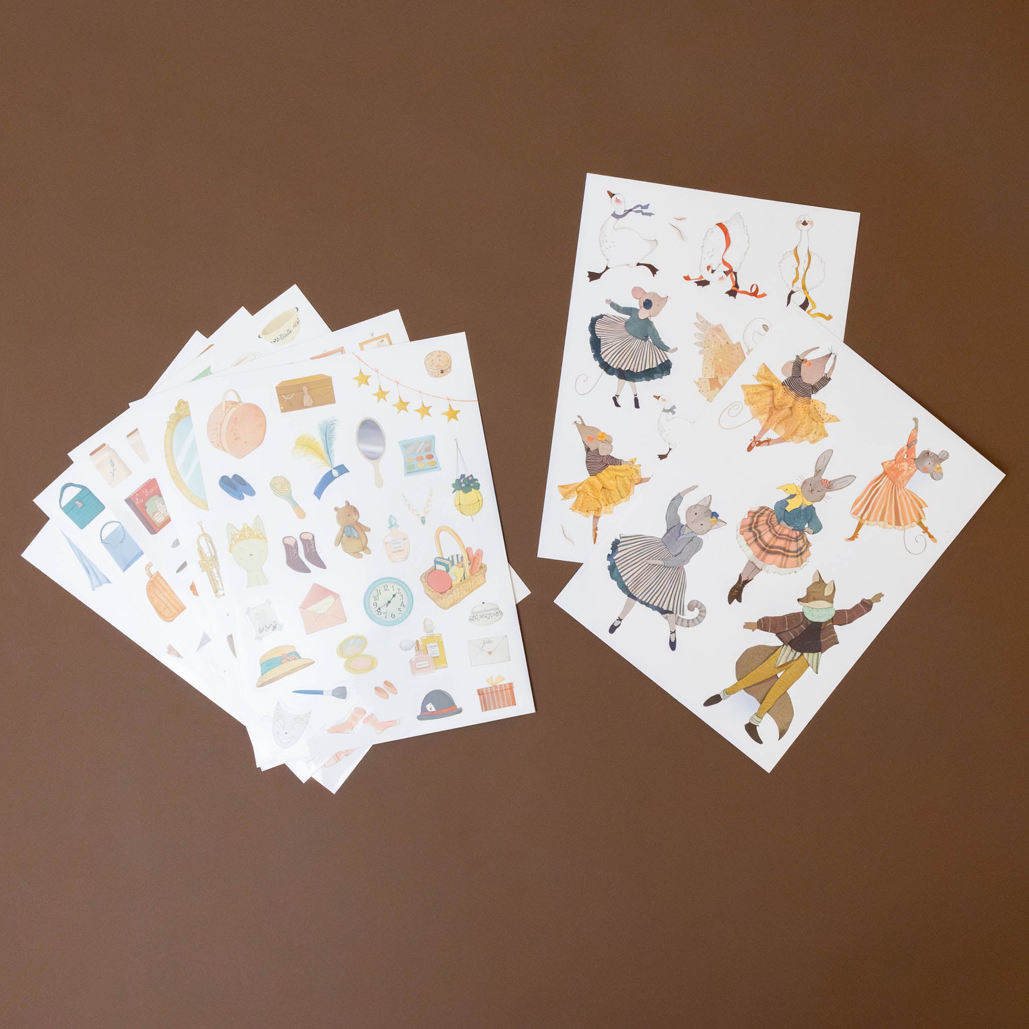 sticker-pages-of-dancers-ballerinas-costumes-and-props