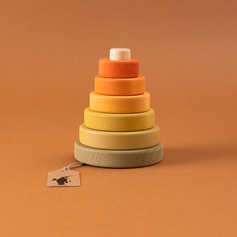 Wooden Ring Stacker | Green Ombre