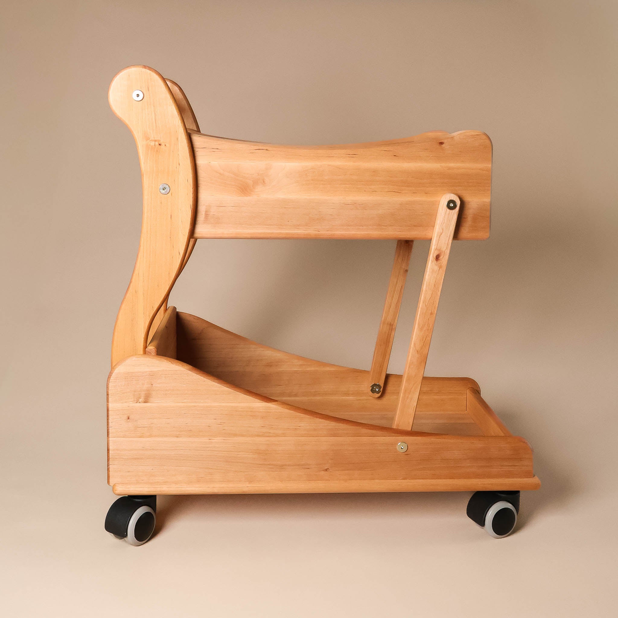 wooden-two-tier-shopping-cart