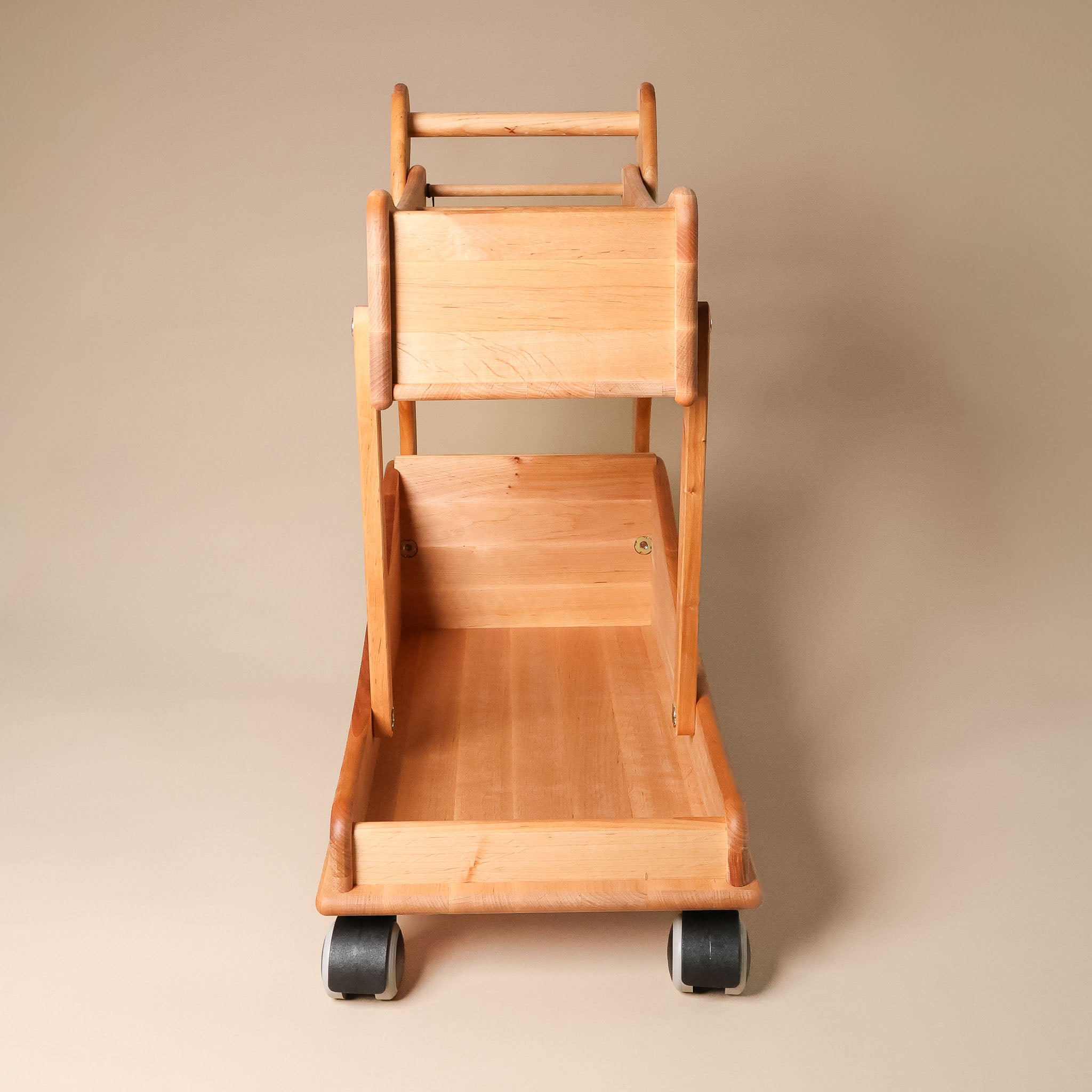 wooden-two-tier-shopping-cart