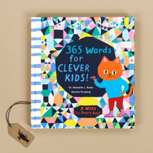Load image into Gallery viewer, 365-words-for-clever-kids-hard-cover-book-front-colorfully-illustrated-featuring-orange-cat