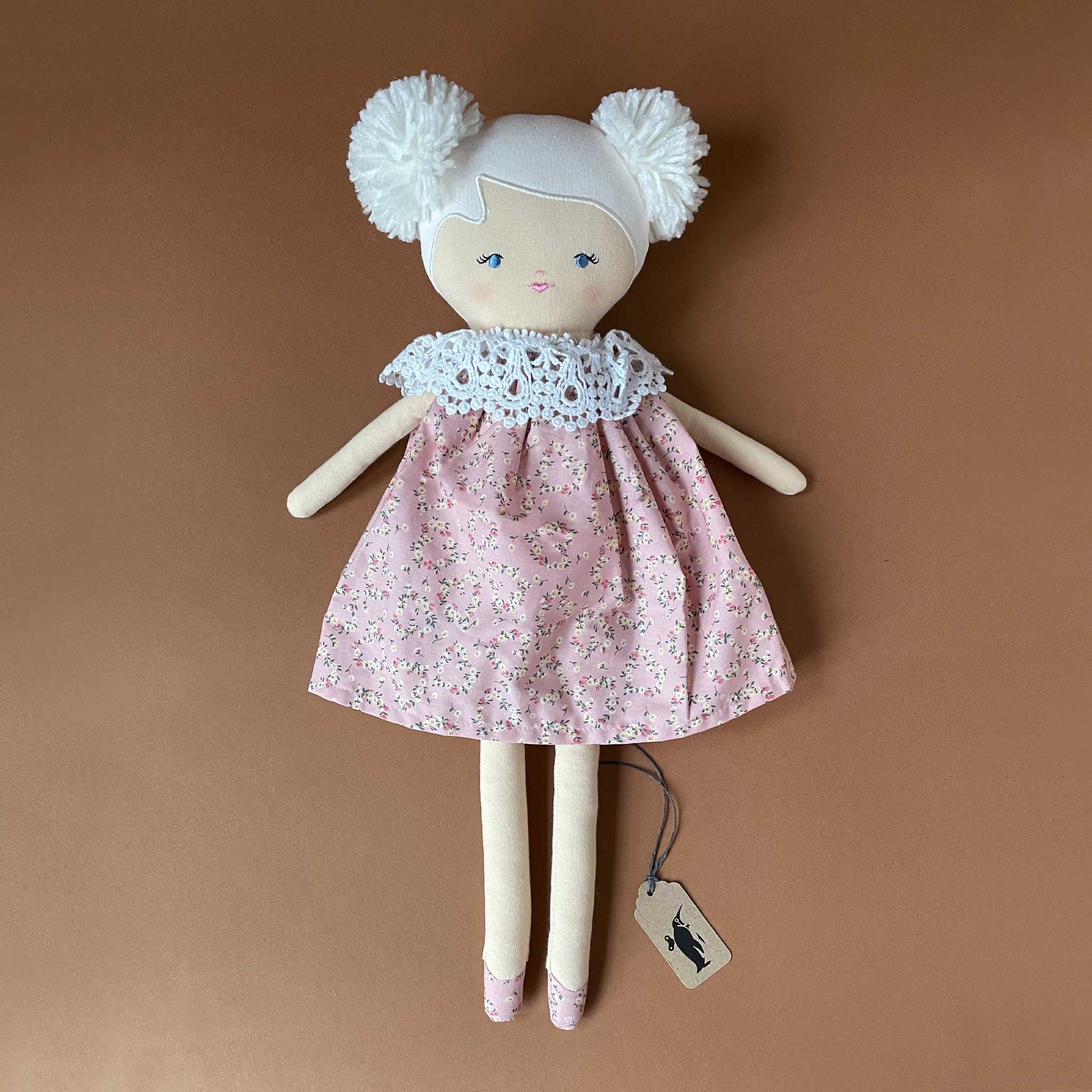 Aggie doll - posy pink dress