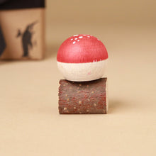 Load image into Gallery viewer, single-mushroom-shaped-upside-down-top-in-wooden-base