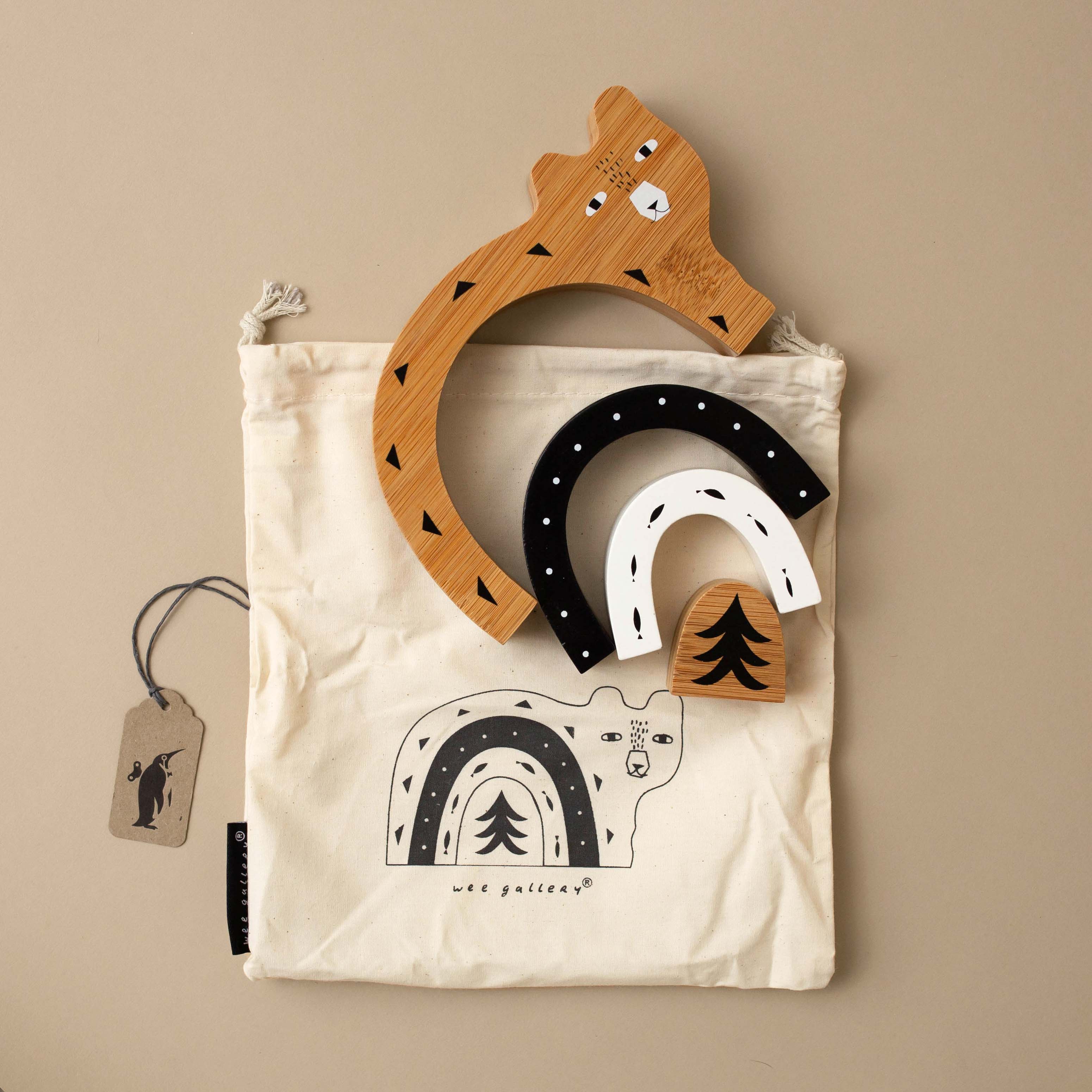 Bamboo Nesting Bear - Baby (Toys) - pucciManuli