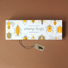 Load image into Gallery viewer, bugs-stamp-set-box-with-yellow-and-grey-bug-design